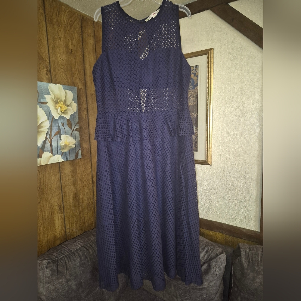 Elegant Navy Blue Women's Dress